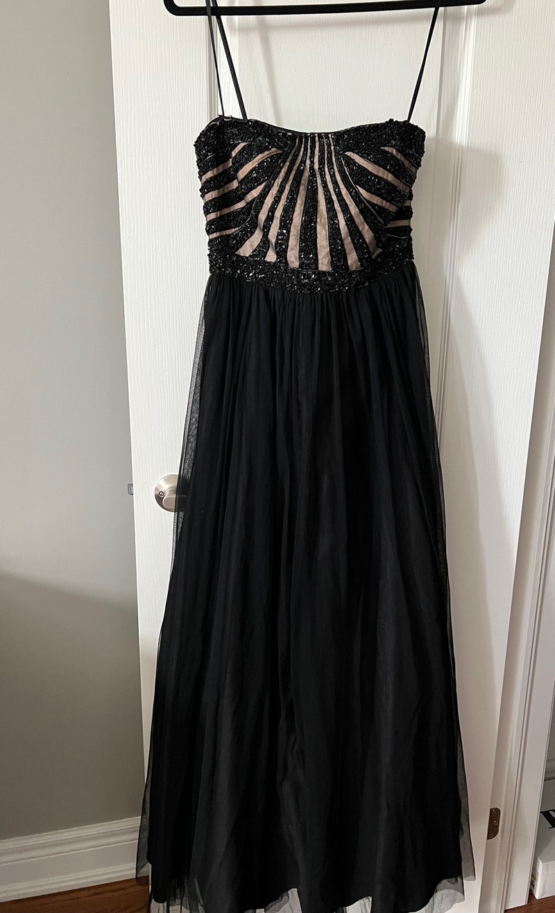 Nude and black formal prom maxi dress Women's Dresses & Skirts