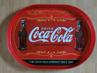 Coca Cola Galvanized Large Oval Tray