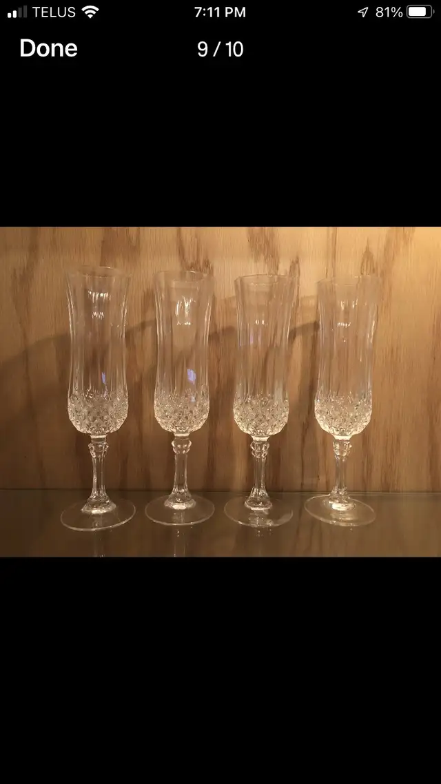 Crystal D’Arques Longchamp glasses in Kitchen & Dining Wares in Laval / North Shore - Image 5