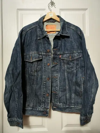 Levis Denim Jean Jacket Trucker Blue MENS MEDIUM, View more