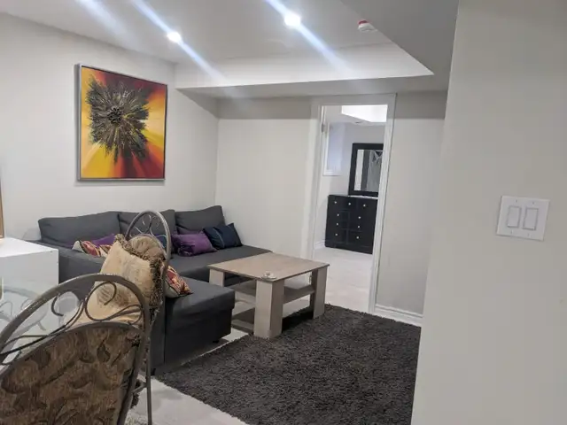 A beautiful upper level fully furnished basement for rent