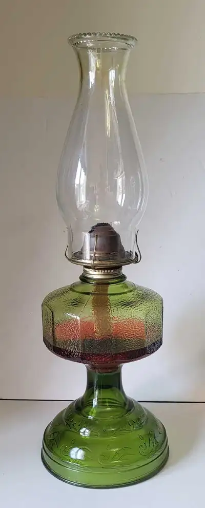 Lampe à huile verte vintage , View more