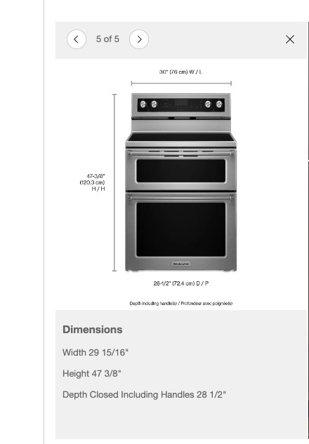KitchenAid 6.7 cu. ft. Double Oven Electric Range in Stoves, Ovens & Ranges in Mississauga / Peel Region - Image 4