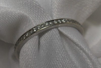 14k white gold eternity wedding ring - Size 9 (Cannot be sized)