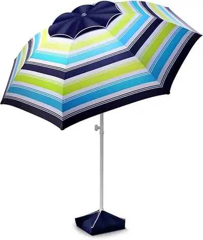 8FT Large Beach Umbrella, Portable Outdoor Umbrella with UPF50+, View more
