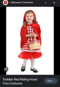 Toddler Size 2-3 - Red Riding Hood Costume 
