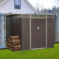 8.4ft x 4.7ft Steel Backyard Garden Utility Storage