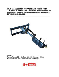 Auger for sale for Mini Skid Steer