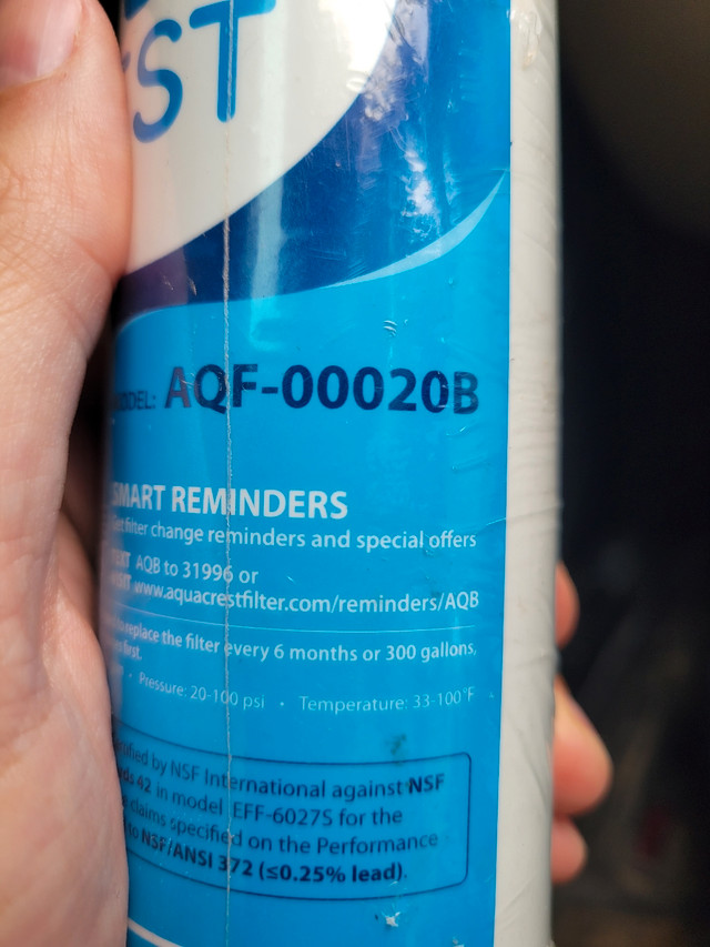 Replacement water filter for Samsung fridge in Refrigerators in City of Toronto - Image 2