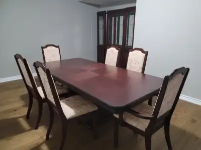Dining room table, 6 chairs and buffet, View more
