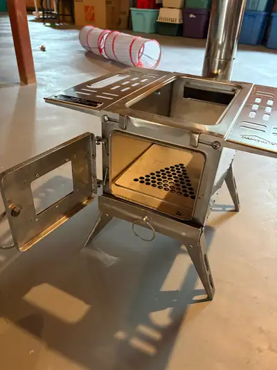 Small wood burning tent/cabin stove , View more
