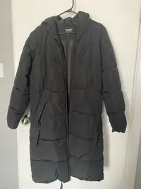 Winter long puffer jacket sale- black S