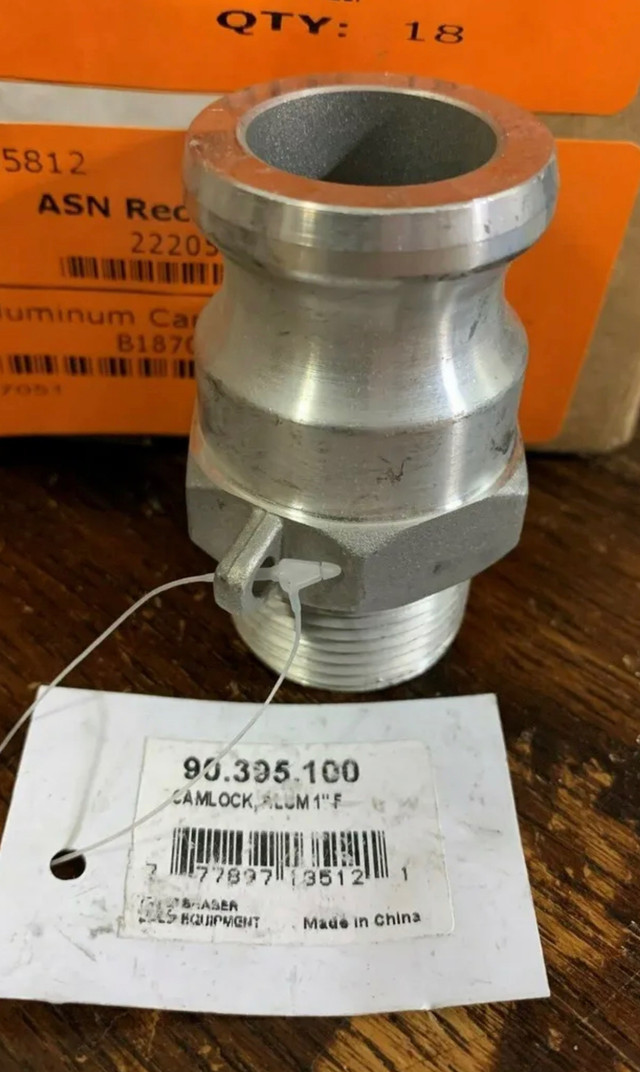 New (Lot of 17) 1" Dia. Type F Aluminum Spec Cam and Groove Adap in Other Business & Industrial in Markham / York Region - Image 2