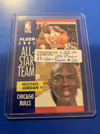 Michael Jordan 1991 Fleer All-Star #211 Bulls NBA Showcase 267