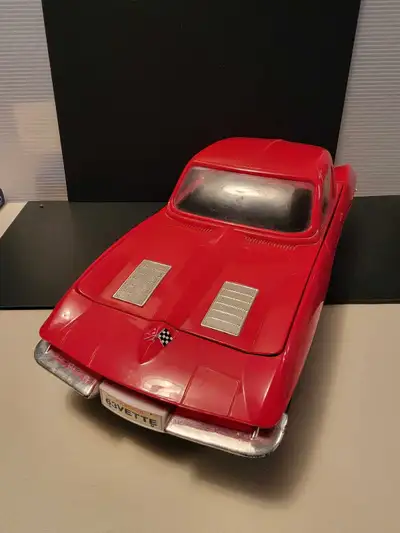 1963 Red Chevy Corvette VHS Tape Rewinder No Power Supply USED Plenty of scratches and scuff marks....