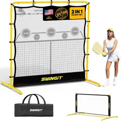 NEW Pickleball & Tennis Practice Rebounder Net 6’ Portable 2in1, View more