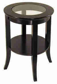 Two Matching Glass Top End Tables For Sale