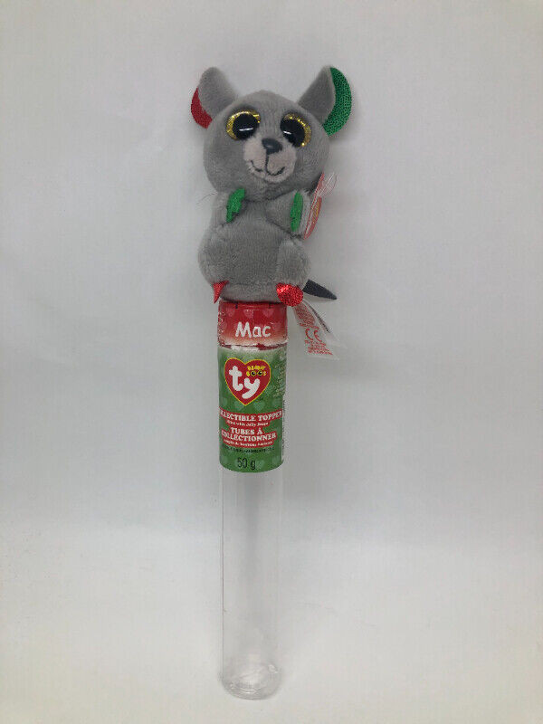 TY Mini Beanie Boo MAC the mouse Collectible toy Topper - EUC in Arts & Collectibles in Calgary