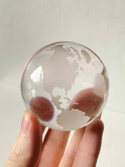 Crystal Globe Earth Paperweight, View more