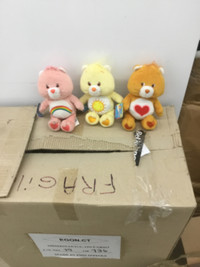 6 MEDIUM SIZE CARE BEARS AND 1 SMALL CARE BEAR PLUSH TOY