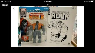 Marvel 80th Anniversary Hulk Legend Action Figure Sold out at Hasbro. No trades $110 firm. Comes fro...