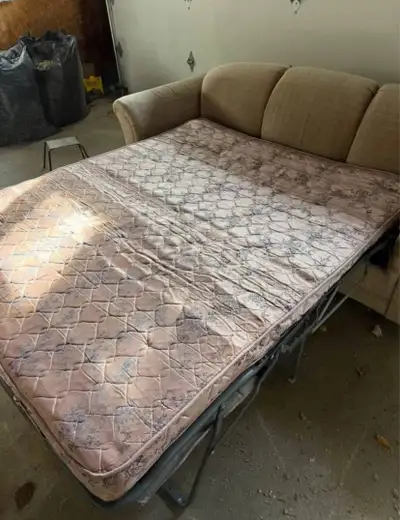 Free Pull out couch and entertainment stand, View more