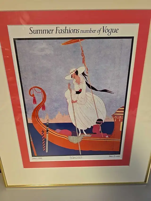 Vintage Vogue Art Print June 1 1916 Summer Fashion Cover Wall Ar in Arts & Collectibles in St. Catharines - Image 4