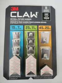 3M Claw Drywall Picture Hangers – 8 pieces total
