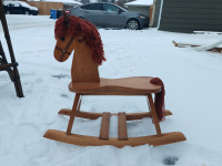 Charming Wooden Rocking Horse