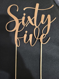 65 Sixty Five Cake Topper