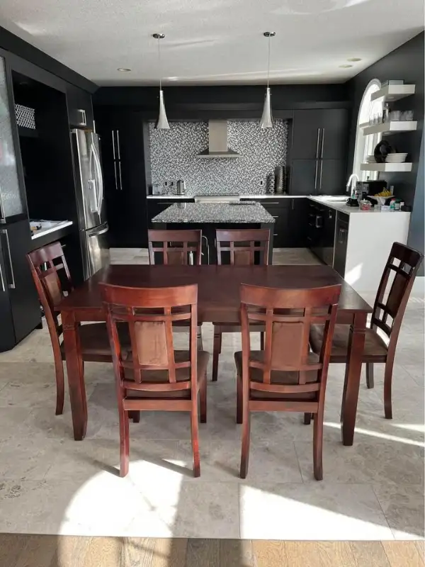 Brand New Wooden dining table 7 Piece available for sale in Dining Tables & Sets in Hamilton - Image 3