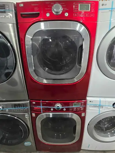 OAKVILLE! - CHERRY RED LG 27" Frontload Stackable Washer Dryer S, View more