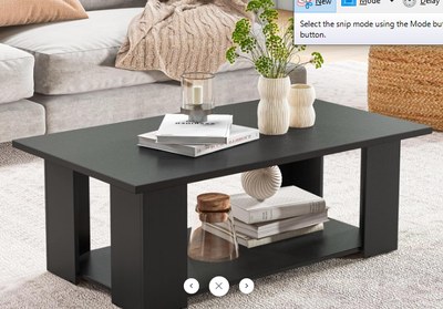 Modern 2-Tier Wood Coffee Table / Center Table, View more