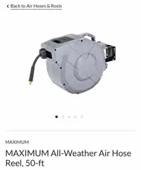 New in box hose reel hosereel air compressor , all weather 50ft