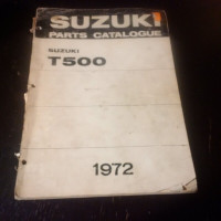 1972 SUZUKI T500 PARTS CATALOGUE
