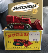 RESTORED Lesney Matchbox 58B Drott Excavator with SILVER ROLLERS