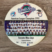 1992 Toronto Blue Jays World Series 6” Button