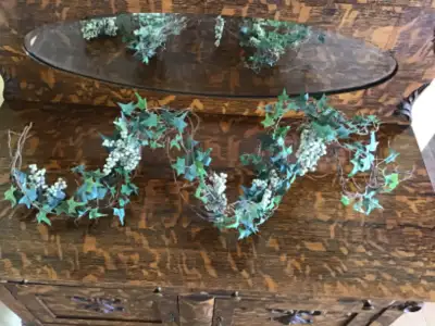 6 foot garland with ivy and grape clusters, View more