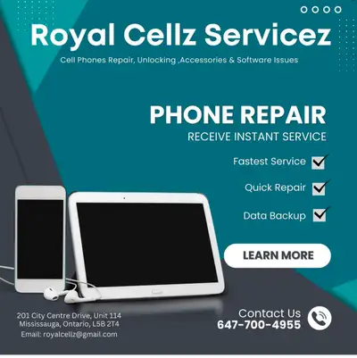 FAST SERVICE PHONE iPAD iPHONE Laptop Repair 60 MIN SERVICE, View more