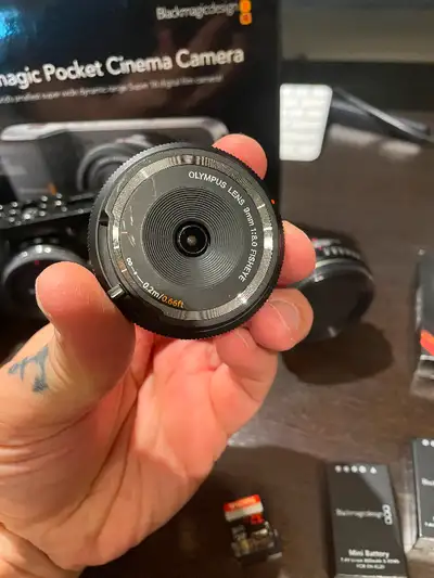 Olympus 9mm fisheye lens cap lens in good condition