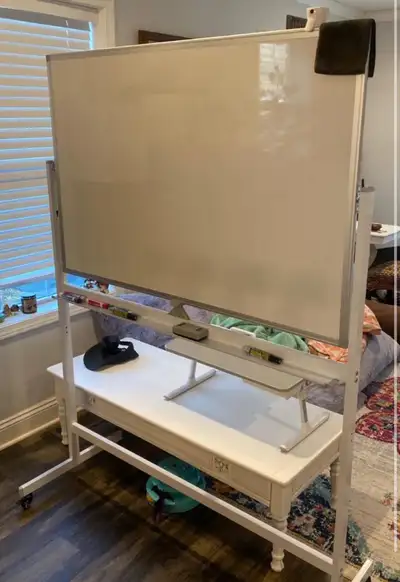 SEALED Mobile Whiteboard 48" x 32” + Accessories, View more