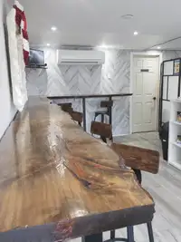 Beautiful live edge wood table set
