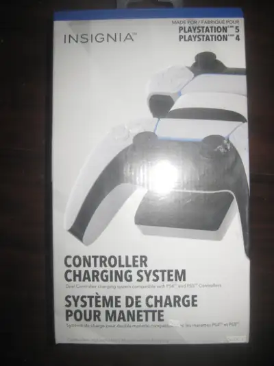 nsignia Dual Controller Charging System for PS5 & PS4 Wireless Controller. Charge Two Controller sim...