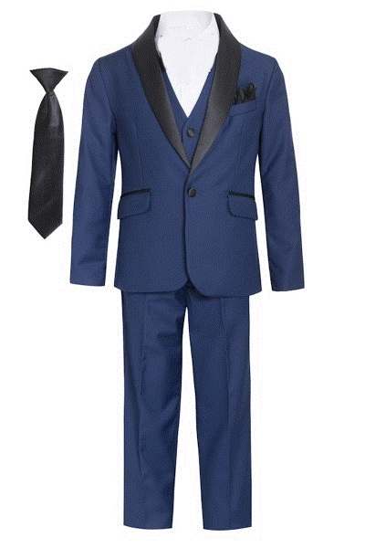 4 Piece Formal Dress Suit Navy Black 3T and 4T, View more