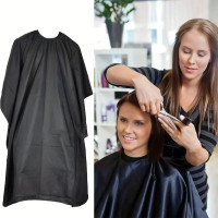 Professional Black Hair Cutting Cape - Adjustable and Convenient