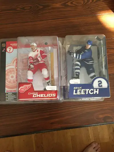 4McFarlane figures. Chris Chelios and Brian Leetch Anderson Silva and Sheldon Sourray Allare new in...