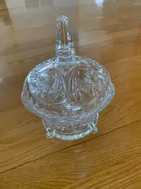 COVERED CRYSTAL CANDY DISH/BONBONNIERE