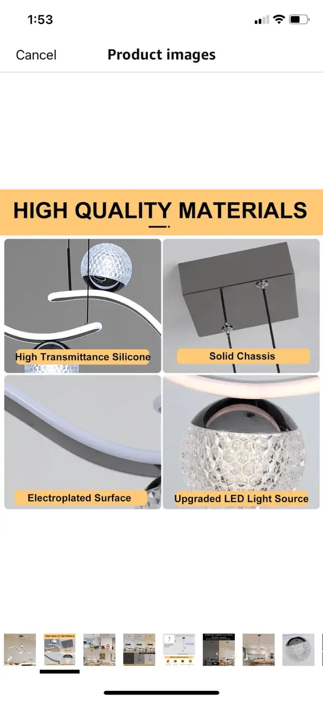 led modern chandelier in Indoor Lighting & Fans in Woodstock - Image 4