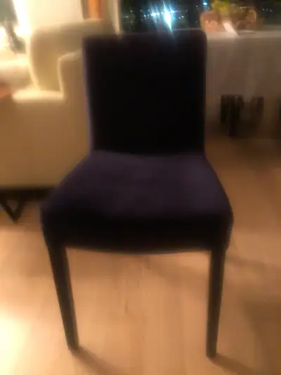 4 Navy velour -Dining room chairs, View more