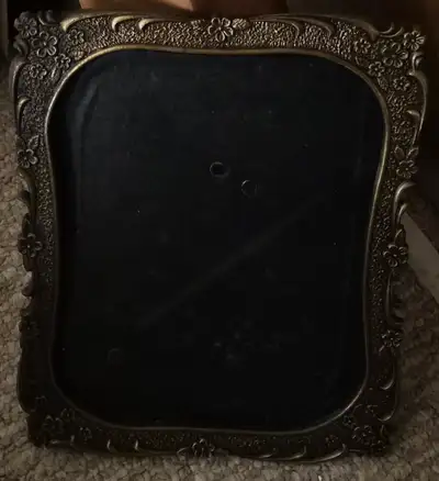 Beautiful vintage ornate  brass picture frame, View more